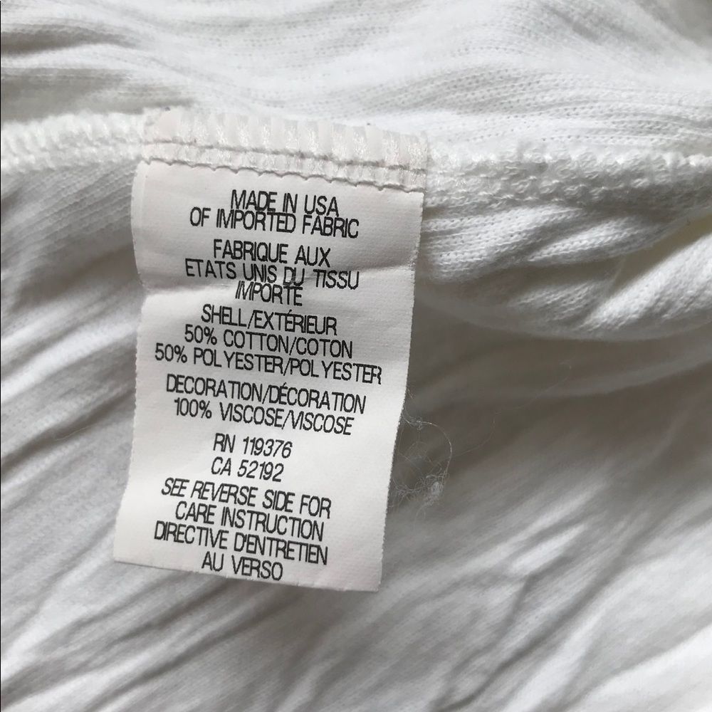 HELMUT LANG Optic White Crinkled Jersey Tank Large - Picture 7 of 8